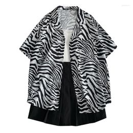 Women's Blouses Animal Zebra Printed Women Summer Short Sleeve Shirt Fashion Chic Ladies Harajuku Oversized Female Shirts Tops