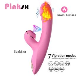 Beauty Items 7 Kinds G Spot Vibrator Anal Massager Smart Heating Vibrating Modes Toys Dual Stimulation 7 Sucking Dildo Clitoris Adult
