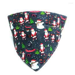 Dog Collars Pet Products Wide 1cm Colour Nylon Printschristmas Triangular Bandage Tie Plastic Buckle Cat Collar With Bell 5pc/lot