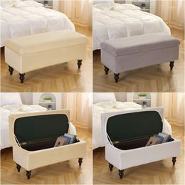 Chair Covers Velvet Storage Ottoman Cover Long Piano Bench Stool Stretch Rectangular Foldable Footstool Sofa Footrest Slipcovers