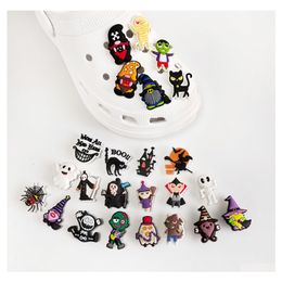 Shoe Parts Accessories Charms Wholesale Childhood Memories Halloween Hogus Witch Magic Witches Cartoon Croc Pvc Decoration Buckle Dhags