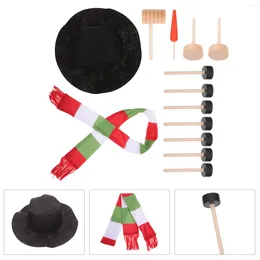 Christmas Decorations 1 Set Snowman Dressing Props Kit DIY Decor Prop Supplies