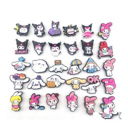 Shoe Parts Accessories Charms Wholesale Childhood Memories Cute Melody Cat Kitten Cartoon Croc Pvc Decoration Buckle Soft Rubber C Dhs23