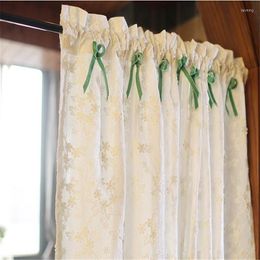 Curtain Qualified White Half Purdah Bowknot Kitchen Drapes Short Blinds Small Shades Home Window Valance