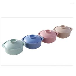 Bowls YiHAO Plastic Bowl Baby Drop Students Eat Frost Solid Color Kitchen Tool