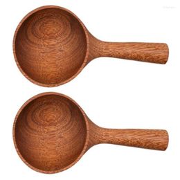 Dinnerware Sets Natural Wooden Spoon Rice Scoop Sauna Water Ladle Bath Kitchen Utensil Tool Measuring Multi-Purpose