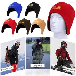 Berets The Ear Solid Colour Windproof Bonnet Cuffed Beanies Breathable Military Tactical Cap Skullcap Hiking Caps Fleece Hats