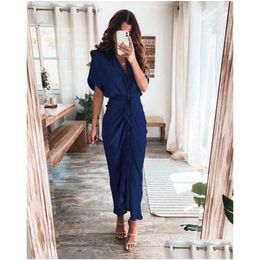 Casual Dresses Retail Women Shirt Designer Commuting Plus Size S3xl Long Dress Fashion Forged Face Clothing Drop Delivery Apparel Wom 625