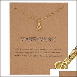 Pendant Necklaces Gold Plated Zinc Alloy Women Card Necklace Wish Bone Horseshoe Moon Charm Minimalist Drop Delivery Jewelry Pendants Otobc