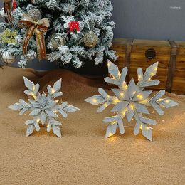 Christmas Decorations Wood LED Lamp With Bracket Snowflake Tree Decoration Decoracion De Navidad Para Casa