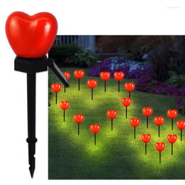 Solar Garden Lights LED Love Light Outdoor Waterproof Lawn Lamps Landscape For Valentine's Day Wedding/Patio/Pathway Deco
