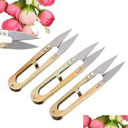 Scissors Stainless Steel Handmade Hand Tools Shaped Retro Household Tailor Shears For Embroidery Sewing Beauty Drop Delivery Home Gar Dhnml