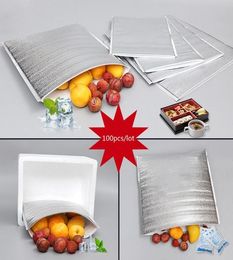 Aluminium Foil Insulation Bag Thermal Insulation Aluminium Bag Food Keep Fresh Packet Pouch Disposable Food Takeaway Delivery Pouch1585882