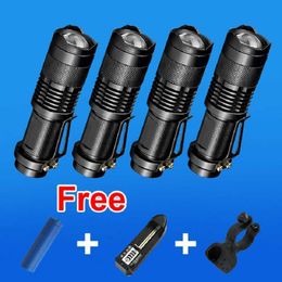 Flashlights Torches 1Pcs/2Pcs/5Pcs 1500LM Mini Flashlight High Power Rechargeable Led Flashlight Mini Portable Torch Light Pocket Small Flash Light 0109