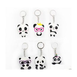 Party Favor Panda Keychain Men Women Jewelry Sile Key Ring Drop Delivery Home Garden Festive Supplies Event Dho7Q