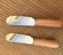 Сырная нож из нержавеющей стали нож с деревянной ручкой шпатель деревянный масла сыр Десерт Джамер Джарчание Инструмент завтрак DHW521194925