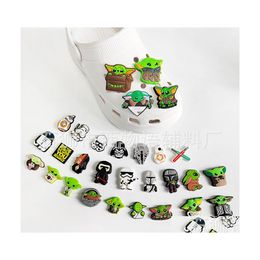 Shoe Parts Accessories Charms Wholesale Childhood Memories Baby Green Elf Funny Gift Cartoon Croc Pvc Decoration Buckle Soft Rubbe Dhiqv