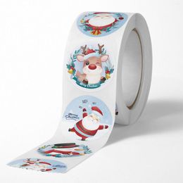 Gift Wrap 500Pcs Santa Adhesive Decorative Stickers Cartoon Merry Christmas Sticker For Xmas Gifts Envelop Seals Cards Packages