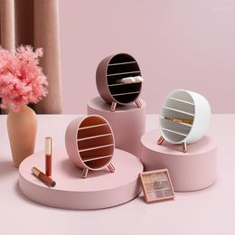 Storage Boxes Makeup Organizer Creative Lipstick Holder Cosmetic Box Plastic Eyebrow Pencil Lip Gloss Container Desktop Display Stand