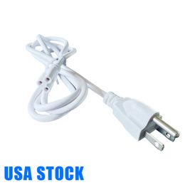 Extension Cord For T8 T5 led tubes power cords with switch US Plug integrated led tube lights 1FT 2FT 3.3FT 4FT 5FT 6FT 6.6 FT 100 Pcs Crestech168