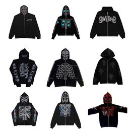 Дизайнерская мужская и женская куртка с капюшоном с принтом Hot Diamond Hoodie Coat Cardigan Zipper Loose Brand Sweater