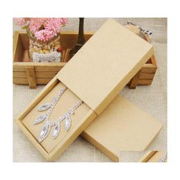 Gift Wrap 48Pcs 4.5X3.15X1.0Inch Kraft Paper Jewellery Display Box Custom Printed Necklace Pendant Earring Package Cardboard1 Drop Del Dh6Kj