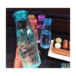 Water Bottles Crystal Bottle Diamond Mug Drink Cup Sport Travel Cam Hiking Kettle Gift Drop Delivery Home Garden Kitchen Dining Bar Dh3N1