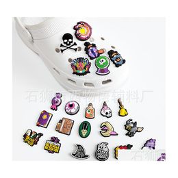 Shoe Parts Accessories Charms Wholesale Childhood Memories Hogus Witch Magic Witches Cartoon Croc Pvc Decoration Buckle Soft Rubbe Dharb