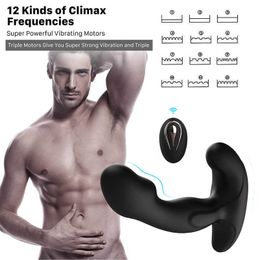 Beauty Items 12 Frequency Vibrator Prostate Massager for Men Clitoris Stimulator Vaginal Masturbator Toys Anal Plug sexy Toy Female