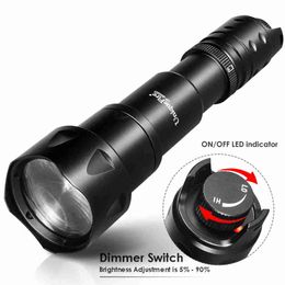 Flashlights Torches UniqueFire 2002D LED IR 940nm 850nm 810nm Hunting Flashlight Fresnel Lens Zoom Night Vision Dimmer Swtich Torch Max.1000 Meters 0109