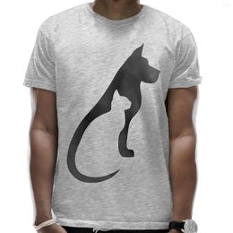 Men's T Shirts Kitten And Dog Fashion Short Sleeve Hip Hop Clothing Cotton Shirt Top Tee High Quality Simple Summer