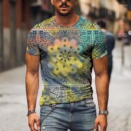 Men's T Shirts 2023 Long Sleeve Oversized T-Shirt Summer Fashion Print Street Top O-Neck Retro Clothing