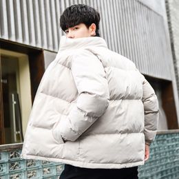 Men's Jackets Thicken Men Winter Coat Oversize Parkas Harajuku Korean Style Male Warm Stand Collar Clothing 230107