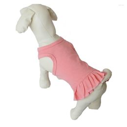 Dog Apparel Pet Products Supplies Solid Macaron Colour Cotton Puppy Teddy Chihuahua Small Cat Vest Dress
