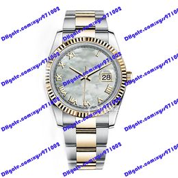 Highquality men's watch 2813 automatic machinery women's watch 116233 36mm white fritillary dial Rome time mark stainless steel strap watchs m116200 diamond watches