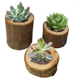 Candle Holders Rustic Wooden Candlestick Tealight Holder Table Decoration Plant Flower Plot Ornament Craft 6x2.5cm