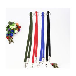 Dog Collars Leashes Wholesale Delicate Pet Couple Connexion Leash Double Walking Lead Elastic Two Dogs Nylon 1.5Cmdh0283 T03 Drop Dhubw