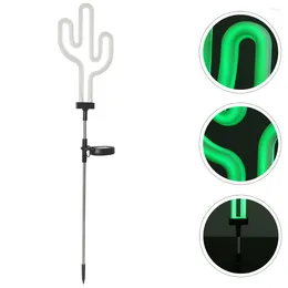 Stake Decorations Lawn Outdoor Solar Lights Neonlighttable Led Cactusgarden Walkway Beach Lighting Lamp Patio