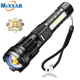 Flashlights Torches Z20 High Strong Power Flashlights Tactical Light Emergency Spotlights Telescopic Jetbeam USB Rechargeable Outdoor Lighting 0109