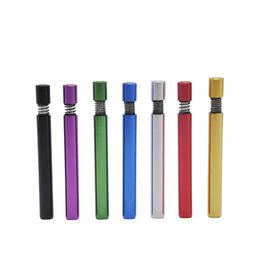 Smoking Pipes Portable Metal 8Mm Spring Aluminium Herb Tobacco Pipe Cigarette Holder Accessories Drop Delivery Home Garden Household S Dhf7A