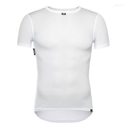 Racing Jackets Velo Men's Pro Team Bike Cool Mesh Superlight Cycling Base Layer White Black Short Sleeve Shirt Basic Underwear Jersey