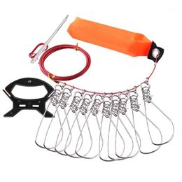 Durable Stainless Steel Fishing Tools Heavy Duty Large Outdoor Lock Buckle Fish Cable Stringer Cli