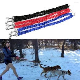 Dog Collars 1pc Double Head Dogs Leash Pet Supplies Elastic Can Be Connected To The Chain Twins Walking Lead Bungee