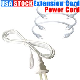 Power Cord Cable for T8 Tube LED Grow Light with On Off Switch 3 Pin Integrated Tubes Connector Extension US Plug 1FT 2FT 3.3FT 4FT 5FT 6FT 6.6 FT 100 Pcs Crestech168