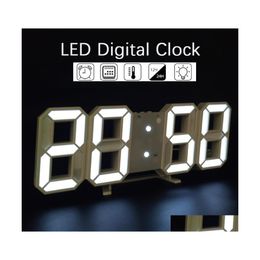 Wall Clocks Large Led Digital Clock Date Time Celsius Nightlight Display Table Desktop Alarm From Living Room Drop Delivery Home Gar Dhlxr