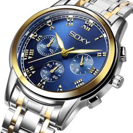 Wristwatches Mens Sport Watches Men Watch 2023 Fashion Wristwatch Analog Quartz Military Stainless Steel Date Orologio Uomo