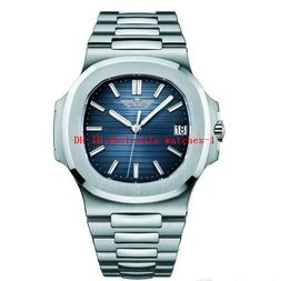 8 Style Classic Men's Watch waterproof men automatic watches 5711 silver strap blue stainless mens mechanical montre de luxe wristwatch U1