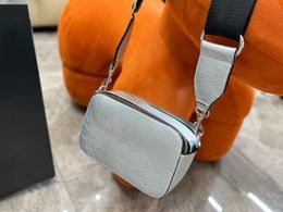 Silver Leather Fashion Camera Bag Designer Women Bag Brand Luxury Handbag Zipper Purse Casual One Shoulder Bags Simple Shopping