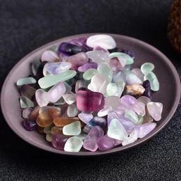 Decorative Figurines Natural Crystal Gravel Fluorite Smoky Healing Energy Stone Chips Garden Quartz Aquarium Objects &