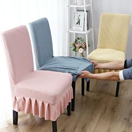 Chair Covers Armchair Spandex Elastic Cover Jacquard Stretch Size For Dining Room Anti-dirty Easy Care Seat Protectors